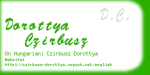 dorottya czirbusz business card